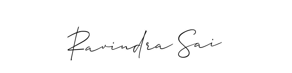 How to make Ravindra Sai name signature. Use Allison_Script style for creating short signs online. This is the latest handwritten sign. Ravindra Sai signature style 2 images and pictures png