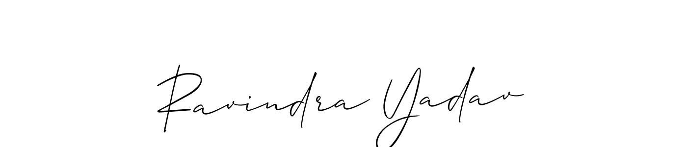 Design your own signature with our free online signature maker. With this signature software, you can create a handwritten (Allison_Script) signature for name Ravindra Yadav. Ravindra Yadav signature style 2 images and pictures png