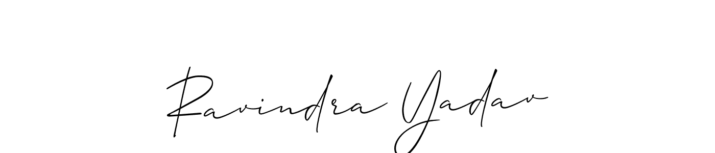 Make a beautiful signature design for name Ravindra Yadav. With this signature (Allison_Script) style, you can create a handwritten signature for free. Ravindra Yadav signature style 2 images and pictures png