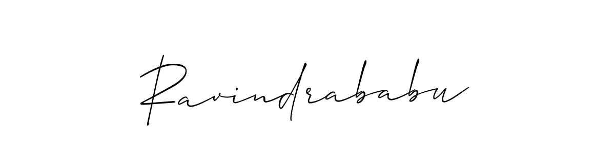 Allison_Script is a professional signature style that is perfect for those who want to add a touch of class to their signature. It is also a great choice for those who want to make their signature more unique. Get Ravindrababu name to fancy signature for free. Ravindrababu signature style 2 images and pictures png