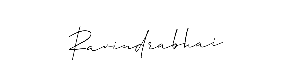 How to make Ravindrabhai name signature. Use Allison_Script style for creating short signs online. This is the latest handwritten sign. Ravindrabhai signature style 2 images and pictures png