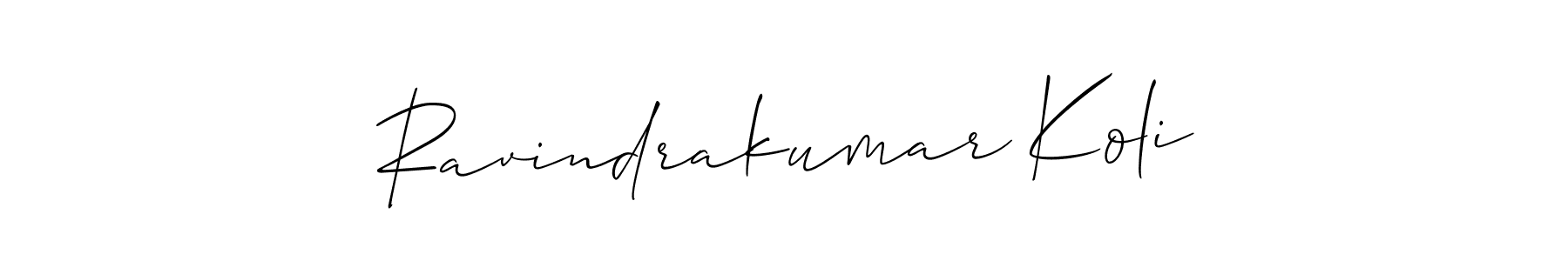 Similarly Allison_Script is the best handwritten signature design. Signature creator online .You can use it as an online autograph creator for name Ravindrakumar Koli. Ravindrakumar Koli signature style 2 images and pictures png