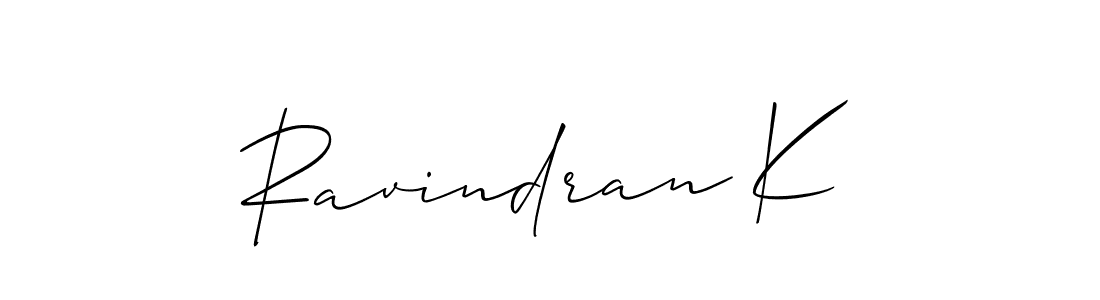 Ravindran K stylish signature style. Best Handwritten Sign (Allison_Script) for my name. Handwritten Signature Collection Ideas for my name Ravindran K. Ravindran K signature style 2 images and pictures png