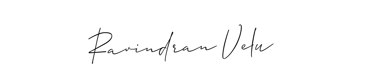 How to make Ravindran Velu signature? Allison_Script is a professional autograph style. Create handwritten signature for Ravindran Velu name. Ravindran Velu signature style 2 images and pictures png