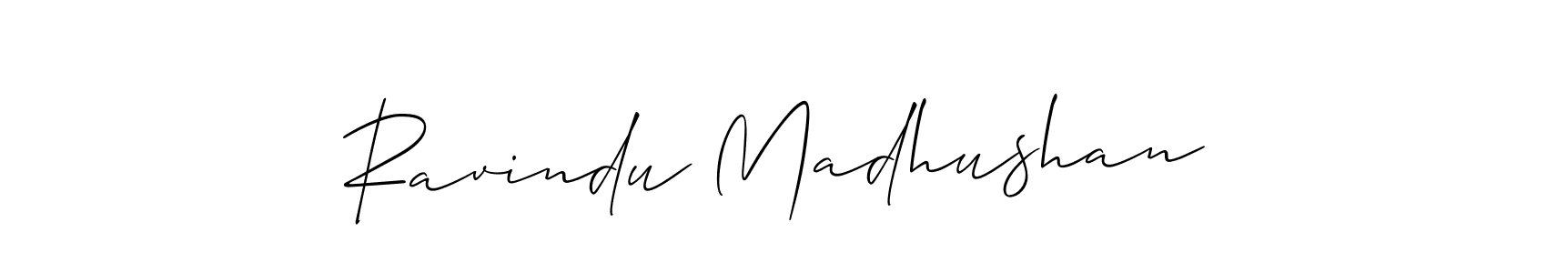 Ravindu Madhushan stylish signature style. Best Handwritten Sign (Allison_Script) for my name. Handwritten Signature Collection Ideas for my name Ravindu Madhushan. Ravindu Madhushan signature style 2 images and pictures png