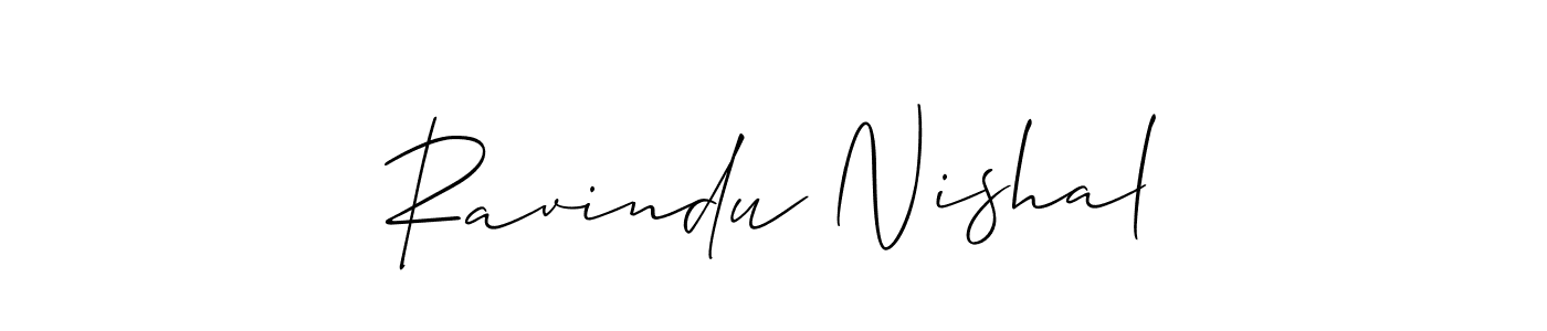 Best and Professional Signature Style for Ravindu Nishal. Allison_Script Best Signature Style Collection. Ravindu Nishal signature style 2 images and pictures png