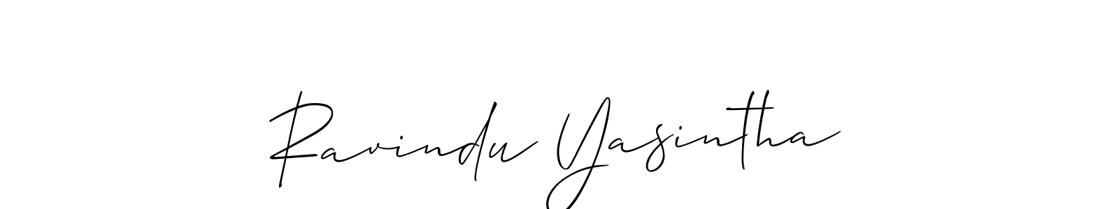 Ravindu Yasintha stylish signature style. Best Handwritten Sign (Allison_Script) for my name. Handwritten Signature Collection Ideas for my name Ravindu Yasintha. Ravindu Yasintha signature style 2 images and pictures png