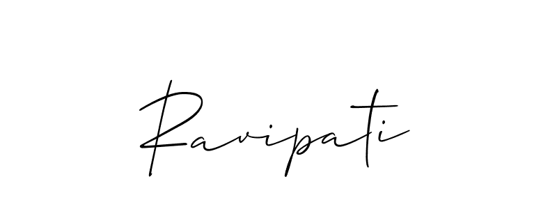 It looks lik you need a new signature style for name Ravipati. Design unique handwritten (Allison_Script) signature with our free signature maker in just a few clicks. Ravipati signature style 2 images and pictures png