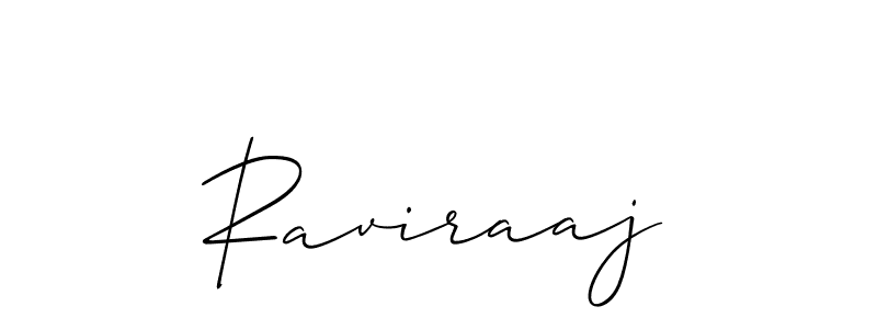 Use a signature maker to create a handwritten signature online. With this signature software, you can design (Allison_Script) your own signature for name Raviraaj. Raviraaj signature style 2 images and pictures png