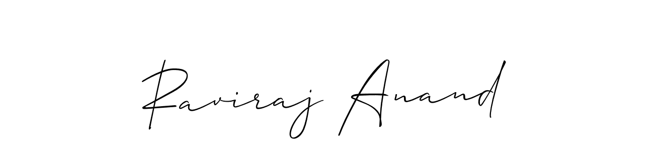 Create a beautiful signature design for name Raviraj Anand. With this signature (Allison_Script) fonts, you can make a handwritten signature for free. Raviraj Anand signature style 2 images and pictures png