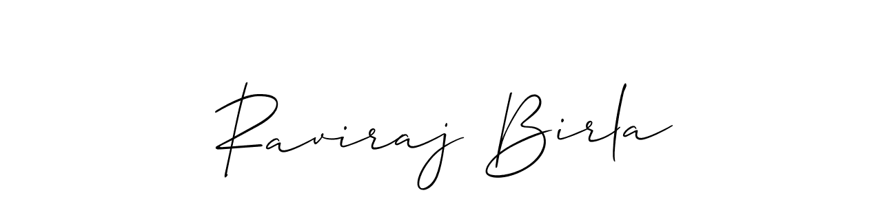 The best way (Allison_Script) to make a short signature is to pick only two or three words in your name. The name Raviraj Birla include a total of six letters. For converting this name. Raviraj Birla signature style 2 images and pictures png