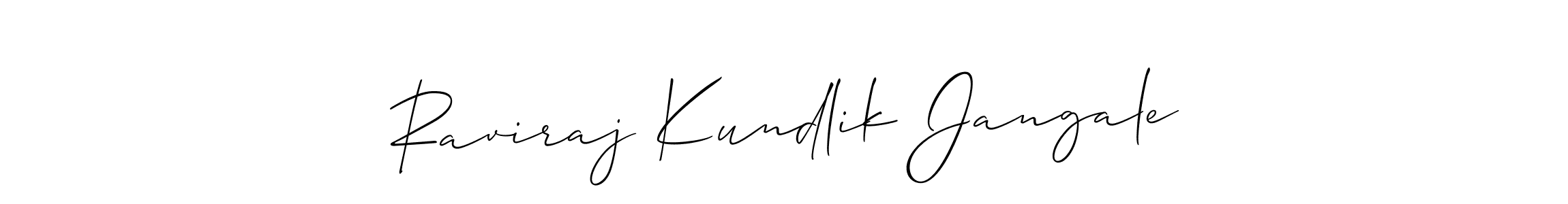 Also we have Raviraj Kundlik Jangale name is the best signature style. Create professional handwritten signature collection using Allison_Script autograph style. Raviraj Kundlik Jangale signature style 2 images and pictures png