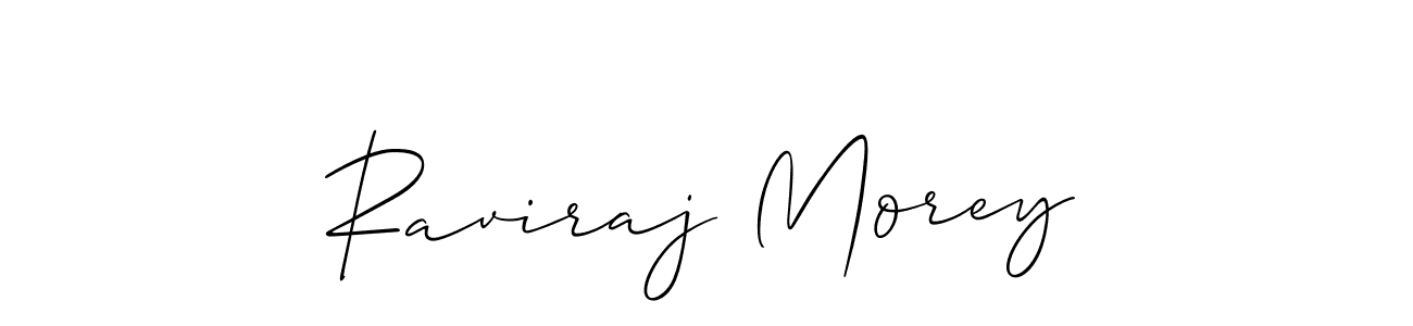 How to make Raviraj Morey name signature. Use Allison_Script style for creating short signs online. This is the latest handwritten sign. Raviraj Morey signature style 2 images and pictures png