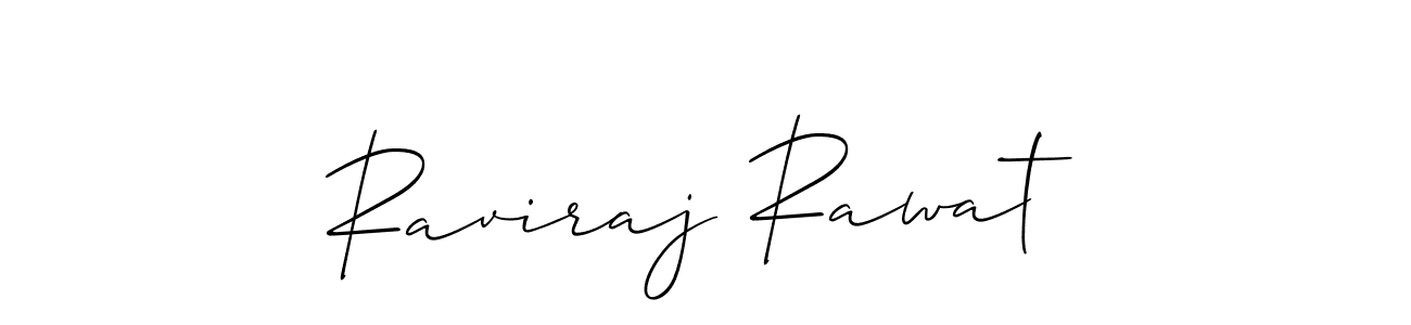 How to make Raviraj Rawat name signature. Use Allison_Script style for creating short signs online. This is the latest handwritten sign. Raviraj Rawat signature style 2 images and pictures png