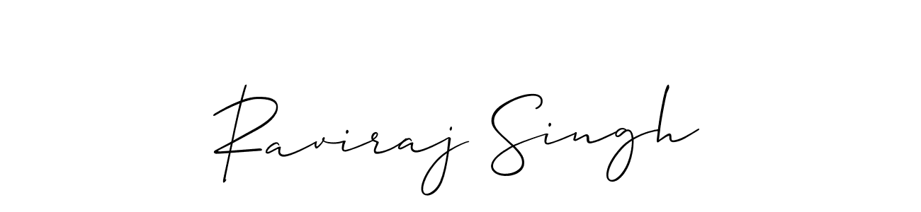 How to make Raviraj Singh name signature. Use Allison_Script style for creating short signs online. This is the latest handwritten sign. Raviraj Singh signature style 2 images and pictures png