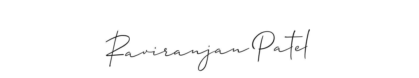 Allison_Script is a professional signature style that is perfect for those who want to add a touch of class to their signature. It is also a great choice for those who want to make their signature more unique. Get Raviranjan Patel name to fancy signature for free. Raviranjan Patel signature style 2 images and pictures png