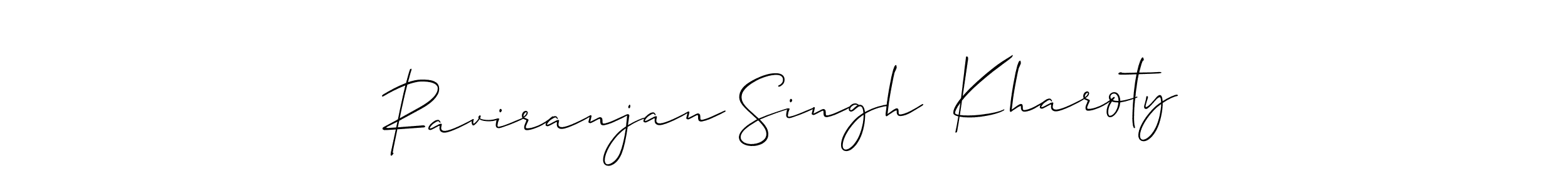 Raviranjan Singh  Kharoty stylish signature style. Best Handwritten Sign (Allison_Script) for my name. Handwritten Signature Collection Ideas for my name Raviranjan Singh  Kharoty. Raviranjan Singh  Kharoty signature style 2 images and pictures png