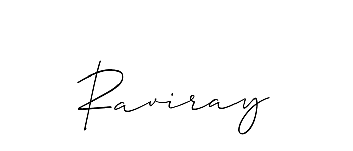 How to make Raviray signature? Allison_Script is a professional autograph style. Create handwritten signature for Raviray name. Raviray signature style 2 images and pictures png