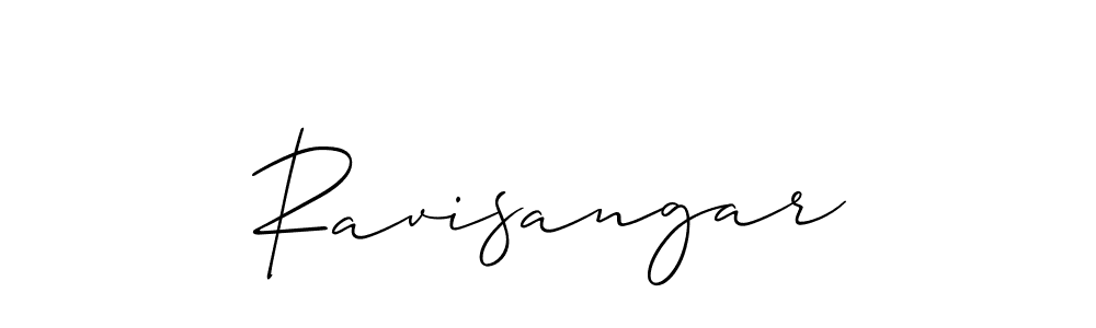 Use a signature maker to create a handwritten signature online. With this signature software, you can design (Allison_Script) your own signature for name Ravisangar. Ravisangar signature style 2 images and pictures png