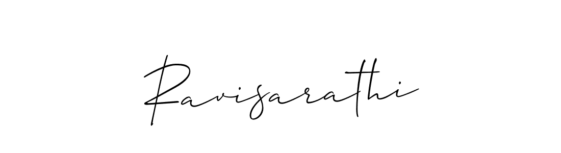 How to make Ravisarathi signature? Allison_Script is a professional autograph style. Create handwritten signature for Ravisarathi name. Ravisarathi signature style 2 images and pictures png