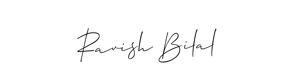How to Draw Ravish Bilal signature style? Allison_Script is a latest design signature styles for name Ravish Bilal. Ravish Bilal signature style 2 images and pictures png