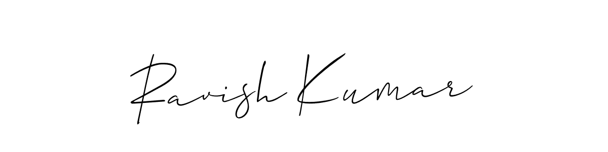 Design your own signature with our free online signature maker. With this signature software, you can create a handwritten (Allison_Script) signature for name Ravish Kumar. Ravish Kumar signature style 2 images and pictures png