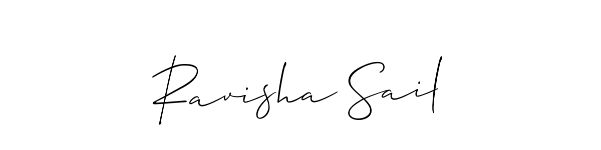 How to Draw Ravisha Sail signature style? Allison_Script is a latest design signature styles for name Ravisha Sail. Ravisha Sail signature style 2 images and pictures png