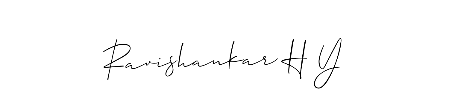 How to make Ravishankar H Y signature? Allison_Script is a professional autograph style. Create handwritten signature for Ravishankar H Y name. Ravishankar H Y signature style 2 images and pictures png