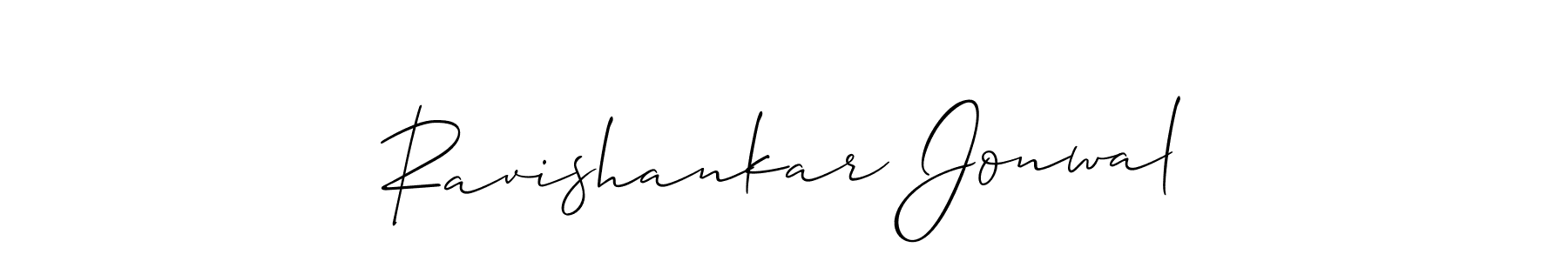 Make a beautiful signature design for name Ravishankar Jonwal. With this signature (Allison_Script) style, you can create a handwritten signature for free. Ravishankar Jonwal signature style 2 images and pictures png
