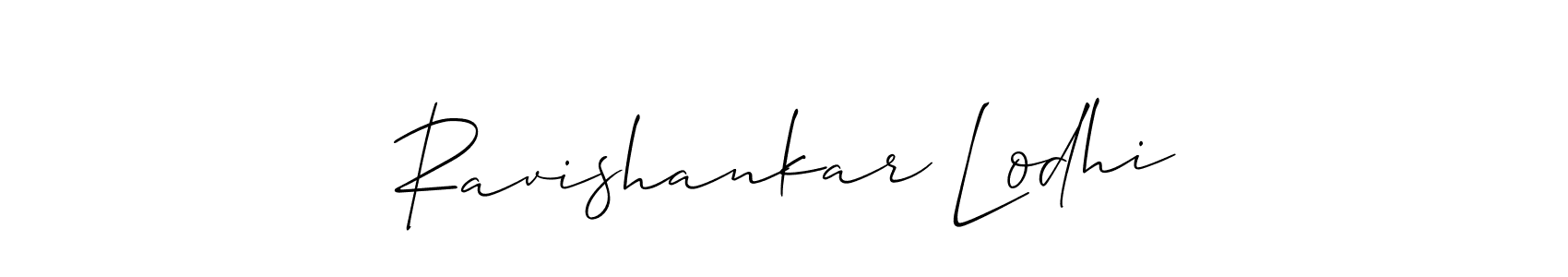 Use a signature maker to create a handwritten signature online. With this signature software, you can design (Allison_Script) your own signature for name Ravishankar Lodhi. Ravishankar Lodhi signature style 2 images and pictures png