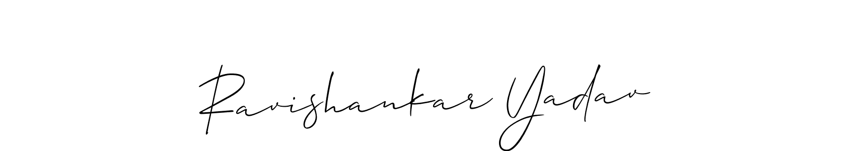 if you are searching for the best signature style for your name Ravishankar Yadav. so please give up your signature search. here we have designed multiple signature styles  using Allison_Script. Ravishankar Yadav signature style 2 images and pictures png