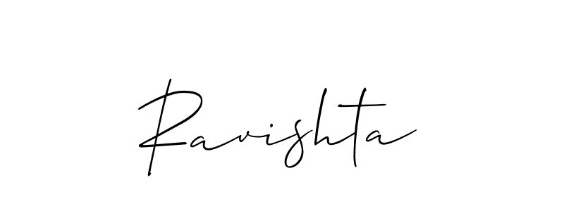 Best and Professional Signature Style for Ravishta. Allison_Script Best Signature Style Collection. Ravishta signature style 2 images and pictures png