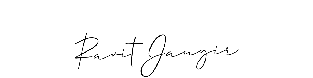 if you are searching for the best signature style for your name Ravit Jangir. so please give up your signature search. here we have designed multiple signature styles  using Allison_Script. Ravit Jangir signature style 2 images and pictures png