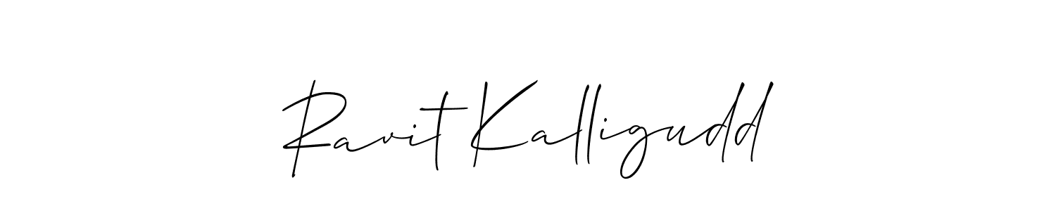 Make a beautiful signature design for name Ravit Kalligudd. With this signature (Allison_Script) style, you can create a handwritten signature for free. Ravit Kalligudd signature style 2 images and pictures png