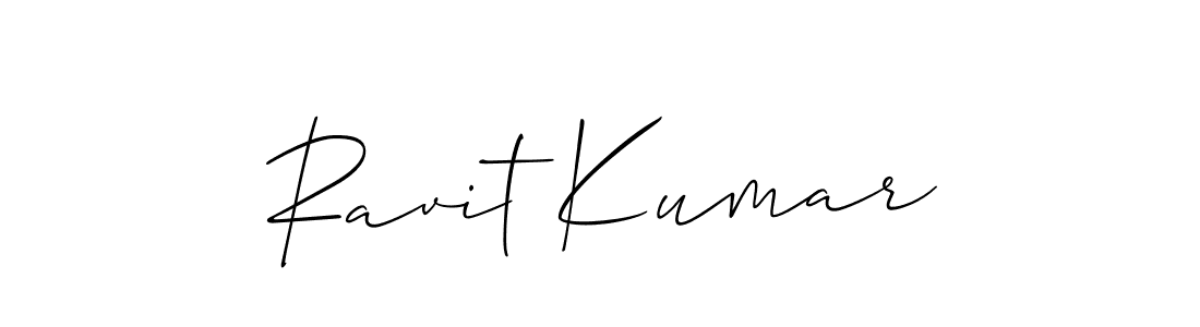 How to make Ravit Kumar name signature. Use Allison_Script style for creating short signs online. This is the latest handwritten sign. Ravit Kumar signature style 2 images and pictures png