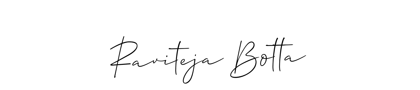 Create a beautiful signature design for name Raviteja Botta. With this signature (Allison_Script) fonts, you can make a handwritten signature for free. Raviteja Botta signature style 2 images and pictures png
