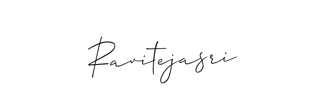 The best way (Allison_Script) to make a short signature is to pick only two or three words in your name. The name Ravitejasri include a total of six letters. For converting this name. Ravitejasri signature style 2 images and pictures png