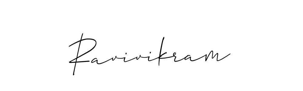 Design your own signature with our free online signature maker. With this signature software, you can create a handwritten (Allison_Script) signature for name Ravivikram. Ravivikram signature style 2 images and pictures png