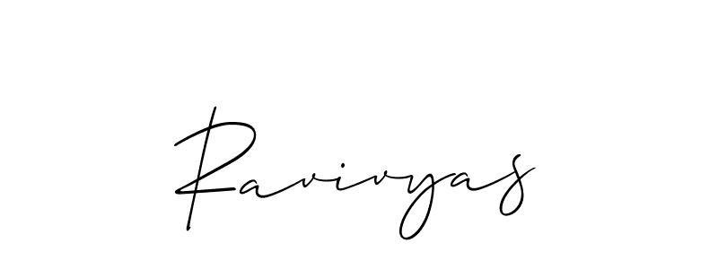 Also we have Ravivyas name is the best signature style. Create professional handwritten signature collection using Allison_Script autograph style. Ravivyas signature style 2 images and pictures png