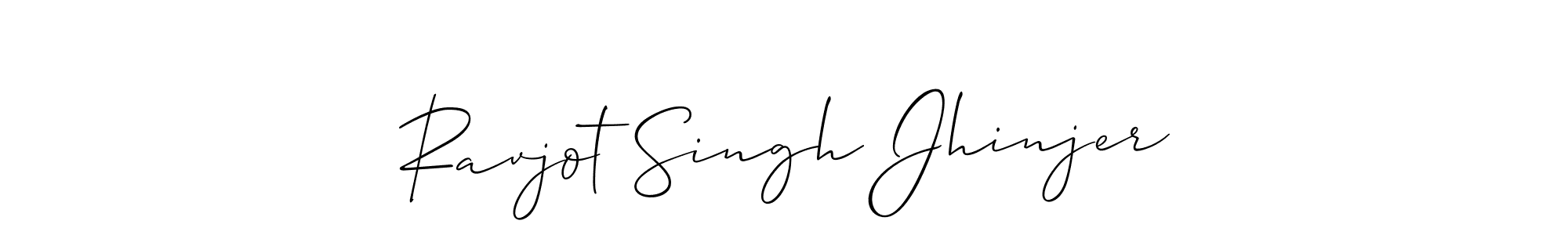 Allison_Script is a professional signature style that is perfect for those who want to add a touch of class to their signature. It is also a great choice for those who want to make their signature more unique. Get Ravjot Singh Jhinjer name to fancy signature for free. Ravjot Singh Jhinjer signature style 2 images and pictures png