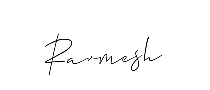 Use a signature maker to create a handwritten signature online. With this signature software, you can design (Allison_Script) your own signature for name Ravmesh. Ravmesh signature style 2 images and pictures png