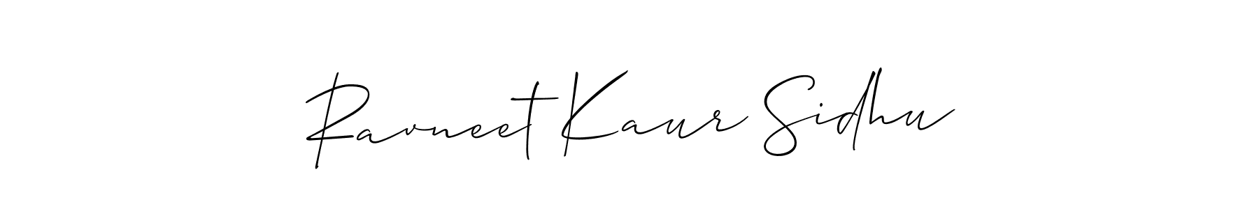 Also we have Ravneet Kaur Sidhu name is the best signature style. Create professional handwritten signature collection using Allison_Script autograph style. Ravneet Kaur Sidhu signature style 2 images and pictures png