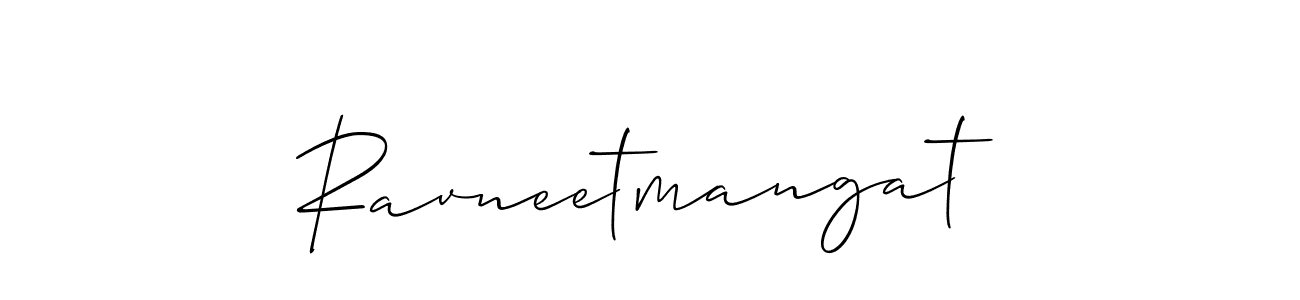 Use a signature maker to create a handwritten signature online. With this signature software, you can design (Allison_Script) your own signature for name Ravneetmangat. Ravneetmangat signature style 2 images and pictures png