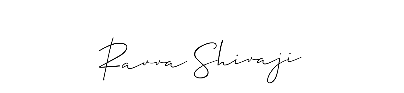 You should practise on your own different ways (Allison_Script) to write your name (Ravva Shivaji) in signature. don't let someone else do it for you. Ravva Shivaji signature style 2 images and pictures png