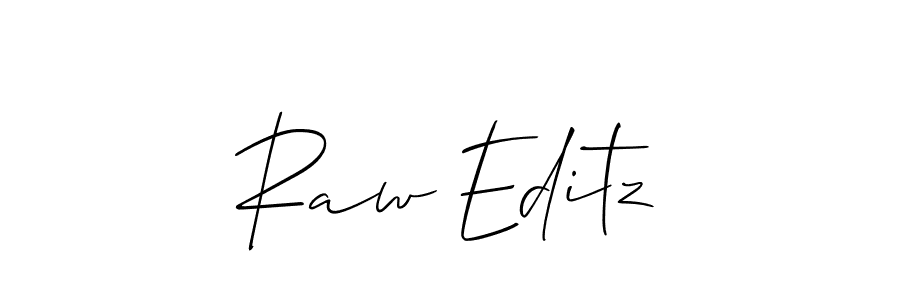 Make a beautiful signature design for name Raw Editz. With this signature (Allison_Script) style, you can create a handwritten signature for free. Raw Editz signature style 2 images and pictures png