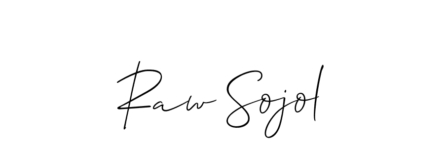 Design your own signature with our free online signature maker. With this signature software, you can create a handwritten (Allison_Script) signature for name Raw Sojol. Raw Sojol signature style 2 images and pictures png