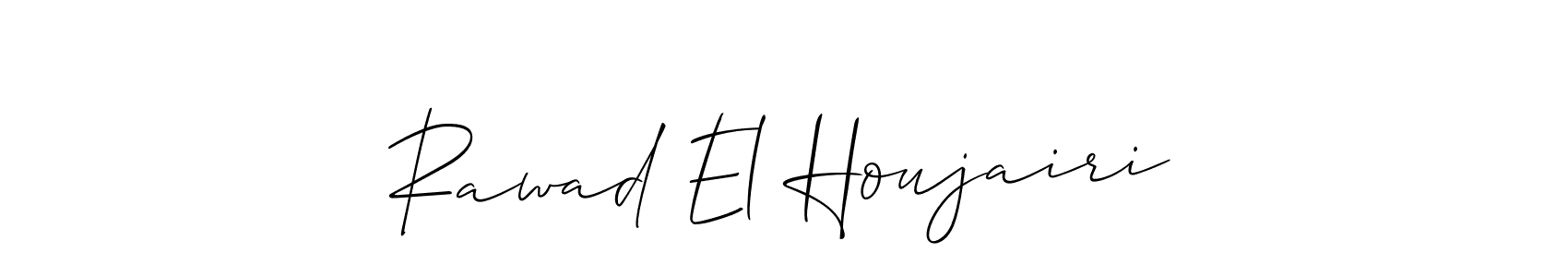 Similarly Allison_Script is the best handwritten signature design. Signature creator online .You can use it as an online autograph creator for name Rawad El Houjairi. Rawad El Houjairi signature style 2 images and pictures png