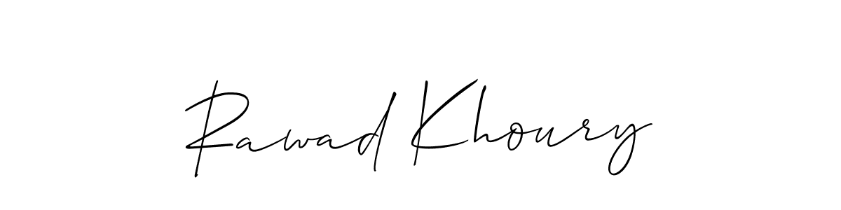 Similarly Allison_Script is the best handwritten signature design. Signature creator online .You can use it as an online autograph creator for name Rawad Khoury. Rawad Khoury signature style 2 images and pictures png
