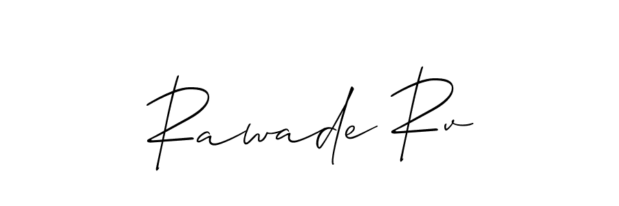 Use a signature maker to create a handwritten signature online. With this signature software, you can design (Allison_Script) your own signature for name Rawade Rv. Rawade Rv signature style 2 images and pictures png