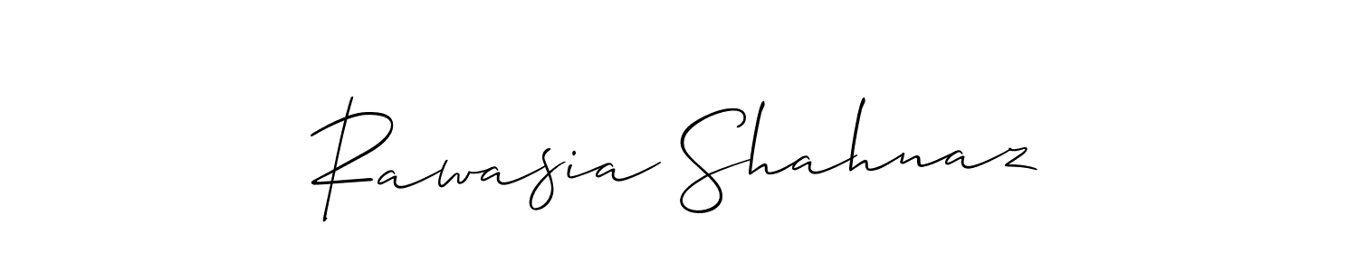 Allison_Script is a professional signature style that is perfect for those who want to add a touch of class to their signature. It is also a great choice for those who want to make their signature more unique. Get Rawasia Shahnaz name to fancy signature for free. Rawasia Shahnaz signature style 2 images and pictures png